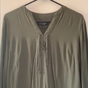Army Green Long Sleeve Dress